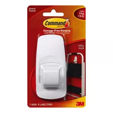 Command Jumbo Gancho De Plastico Con Tiras Adhesivas Reflec