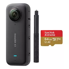 Cámara Deportiva Insta360 One X3+64gb+selfie Stick Invisible