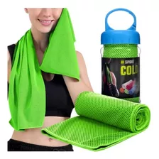 Kit 2 Toalha Fitness Academia Gelada Refrescante Com Garrafa