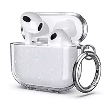 Funda Para AirPods 3 De Tpu Suave Transparente Con Brillos