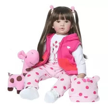 Boneca Bebê Reborn Realista Menina Acessórios Silicone Doll