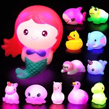 12 Paquetes De Juguetes De Baño Iluminados, Juguetes D...