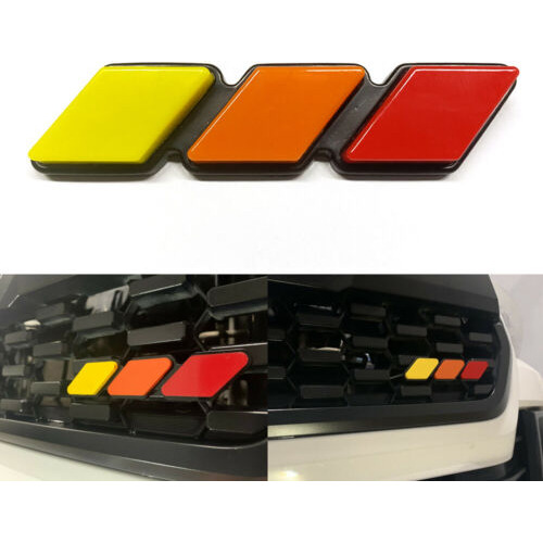 Car Tri-color 3 Grille Badge Emblem Decor Kit Fits Toyot Oad Foto 7