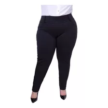 Cal��a Legging Feminina Plus Size Cotton Cintura Alta