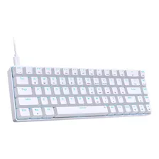 Teclado Mecánico Dierya,retroiluminado,ultra Compacto,blanco