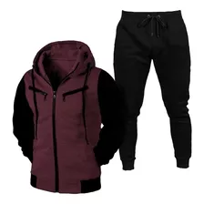 Conjunto Moletom Jaqueta Slim Blusa De Frio E Calça Jogger