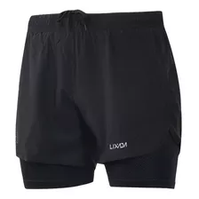 Lixada Hombres 's 2- En -1 Correr Pantalones Cortos Rápido S