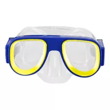 Máscara De Mergulho Oculos Ajustável Mar Praia Piscina Cor Azul