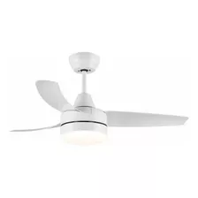 Ventilador De Techo Laftdren 3 Aspas Blanco Con Luz 421a