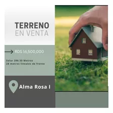 Terreno En Venta Alma Rosa I