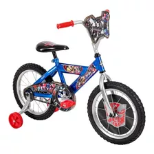 Bicicleta Infantil Huffy Transformers Rodada 16 Niños Color Azul