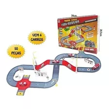 Brinquedo Pista Bombeiros 50 Peças Com 4 Carros - Dony Toys