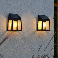 Luz Solar De Jardin Al Aire Libre Lampara De Pared Hogar