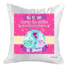 Cojín Blanco Felpa Tenemos Más Química 40x40 Grafimax