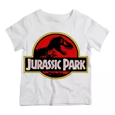 Camiseta Infantil Jurassic Park Logo Trex