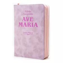 Bíblia Sagrada Católica Letra Grande Maior Rosa Ave Maria