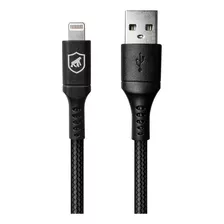 Cabo Survivor Para Lightning / Usb 1,5m Reforçado - Gshield Cor Preto