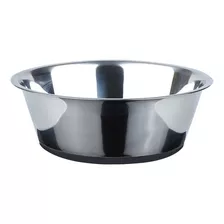 Comedero Cazuela Perro Gato Acero Inox Antideslizante N°2 Color Acero Inoxidable