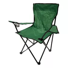 Cadeira Camping Pesca Dobravel Verde Porta Copo Ate 150kg