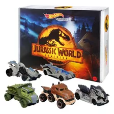 Caixa Hot Wheels - 5 Miniaturas - Jurassic World Dominion - 