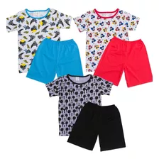 Kit3 Pijamas Infantil Masculino/feminino Estampa Personagens