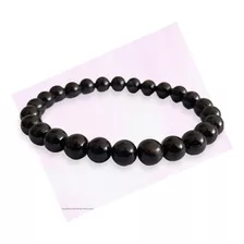 Pulseira Masculina Turmalina Negra Esfera 8mm - Proteção