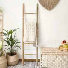 Escalera Organizadora De Bamboo 160cm Alto X 40 Cm Ancho