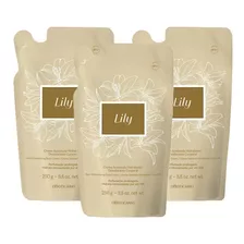 Kit 3x Refil Creme Hidratante Acetinado Lily 250g Boticário