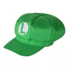 Chapéu Touca Boina Bordado Cosplay Luigi - Super Mario Bros