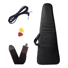 Kit Capa Bag Para Violão Guitarra Baixo Alça mão e mochila