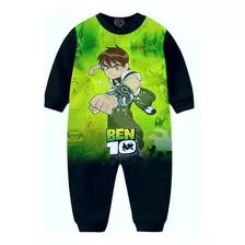 Macacão Pijama Ben 10 Infantil Desenho Herois Moletom