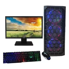 Computador Gamer Amd Ryzen 5 16 Gb Ram Ssd 512gb Monitor 22