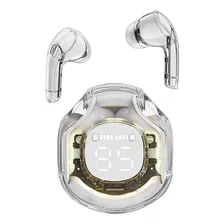 Audífonos In-ear Inalámbricos Acefast T8 Cristal Ipx4 T8 Blanco Con Luz Led