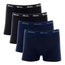 Kit Cueca Boxer Mash 4 Peças Masculina Algodão Elástico