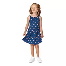 Vestido Infantil Menina Corações Meia Malha Malwee Kids