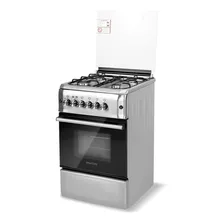 Cocina Smartlife 4 Hornallas Grill 50x55cm Inox Color Plateado