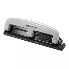 Bostitch Office Three-hole Punch, Silver/black (2101), 12 Sh