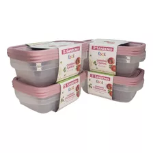 Kit Potes Plastico 12 Peças Sanremo 785ml Freezer Microondas