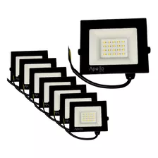 Kit 8 Refletores Led 50w Smd Prova D`àgua Holofote 6500k