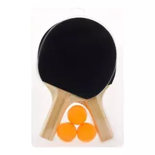 Kit Ping Pong Duas Raquetes Três Bolinhas Tênis De Mesa Bel