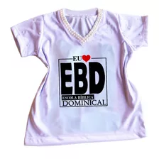 Camiseta Camisa Feminina Com Pérolas Ebd - Escola Bíblica