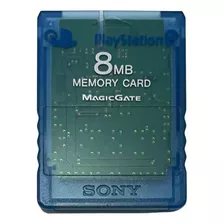Memory Card Playstation 2 Azul Translúcido Original Ps2 Game