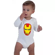 Body Bebe Iron Man Manga Larga