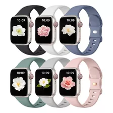 Maledan Pack De 6 Correas De Silicona P/ Apple Watch Series