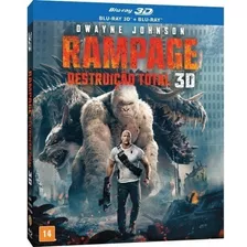 Blu-ray 3d Rampage Destruição Total - Lacrado & Original