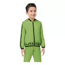 Jaqueta Com Capuz Infantil Masculina Verde Marisol
