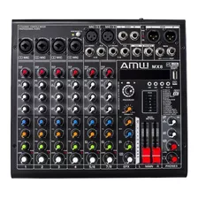 Amw Mx8 Pro Mesa De Som 8 Canais (usada) Usb Bt Interface!