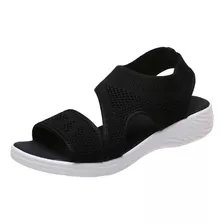 Sandálias Femininas Solid Vacation Open Toe Flat Beach