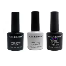 Top Coat / Base / Top Mate Miss Cherry 3pz C/u 10ml 