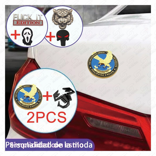 Emblema Sticker Insignia 3d Logo Metal Auto Moto Universal Foto 9